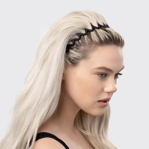 Zig Zag Headband | 2pc – Black & Tort - Image 3