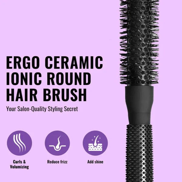 ER25 Ionic Ceramic Round Hair Brush 1½" - Image 3